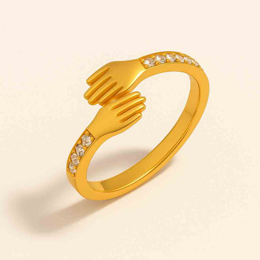 Hug Design Diamond Ring