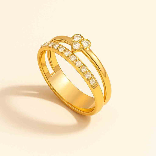 Heart Minimalist Statement Ring