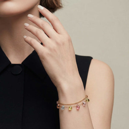 Multi Gemstone Chain Bracelet