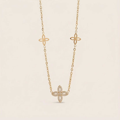 Blooming Flower Charm Necklace