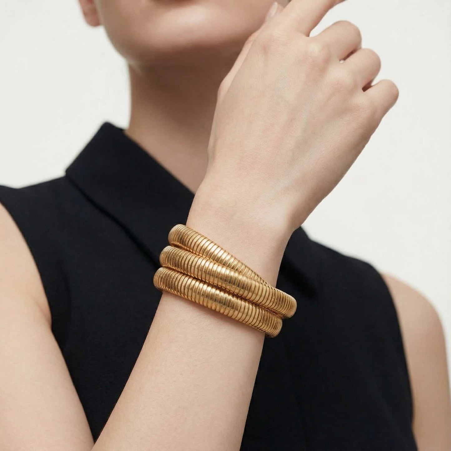 Triple Bangle Gold Bracelet