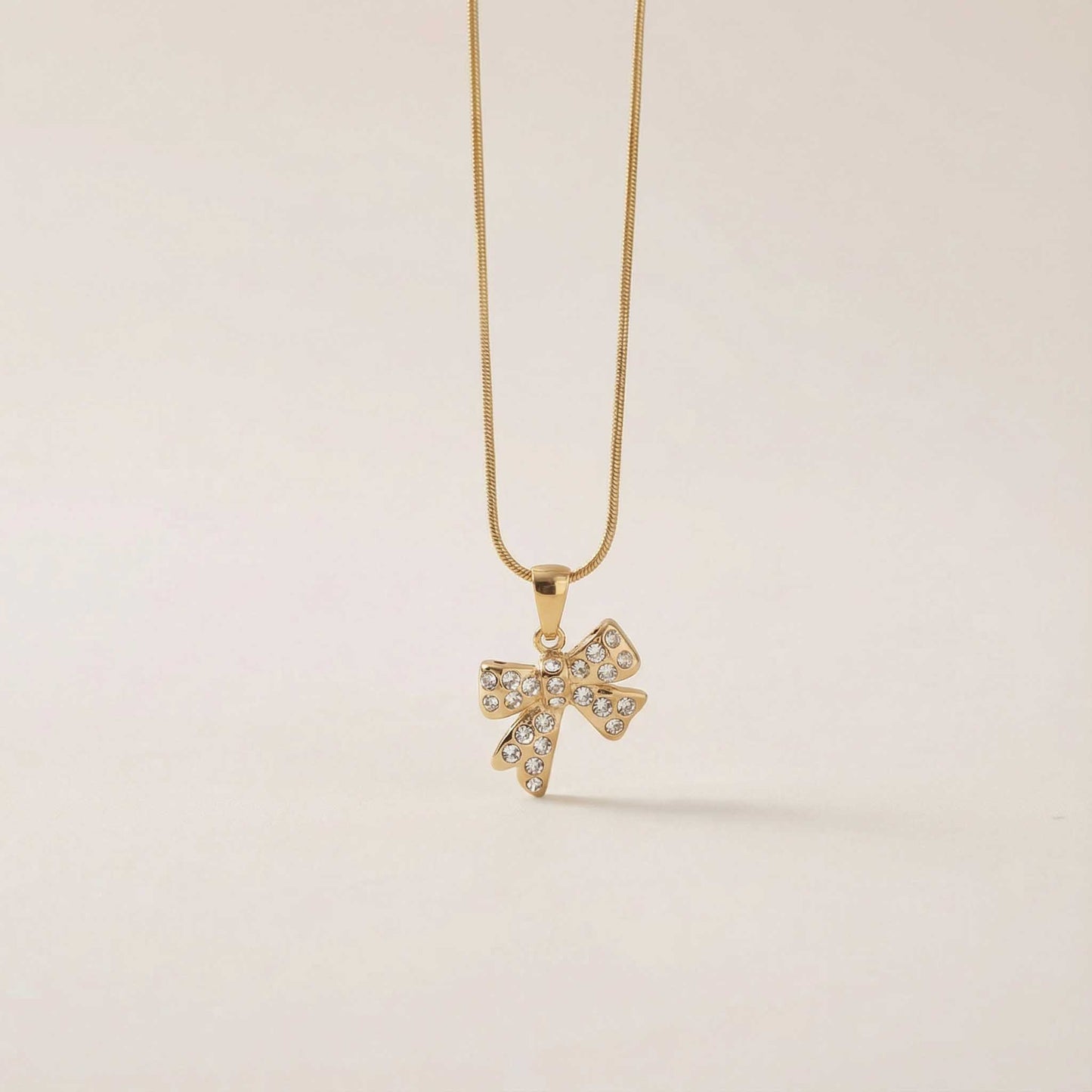 Delicate Gold Bow Necklace