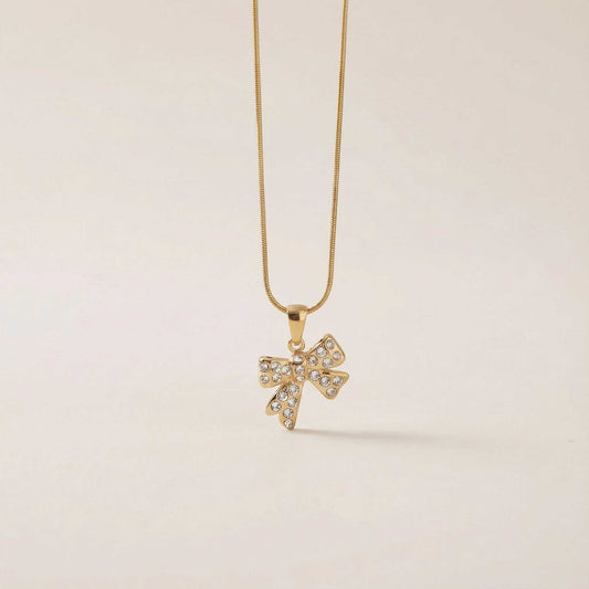 Delicate Gold Bow Necklace