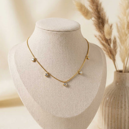 Classic Round Stone Necklace