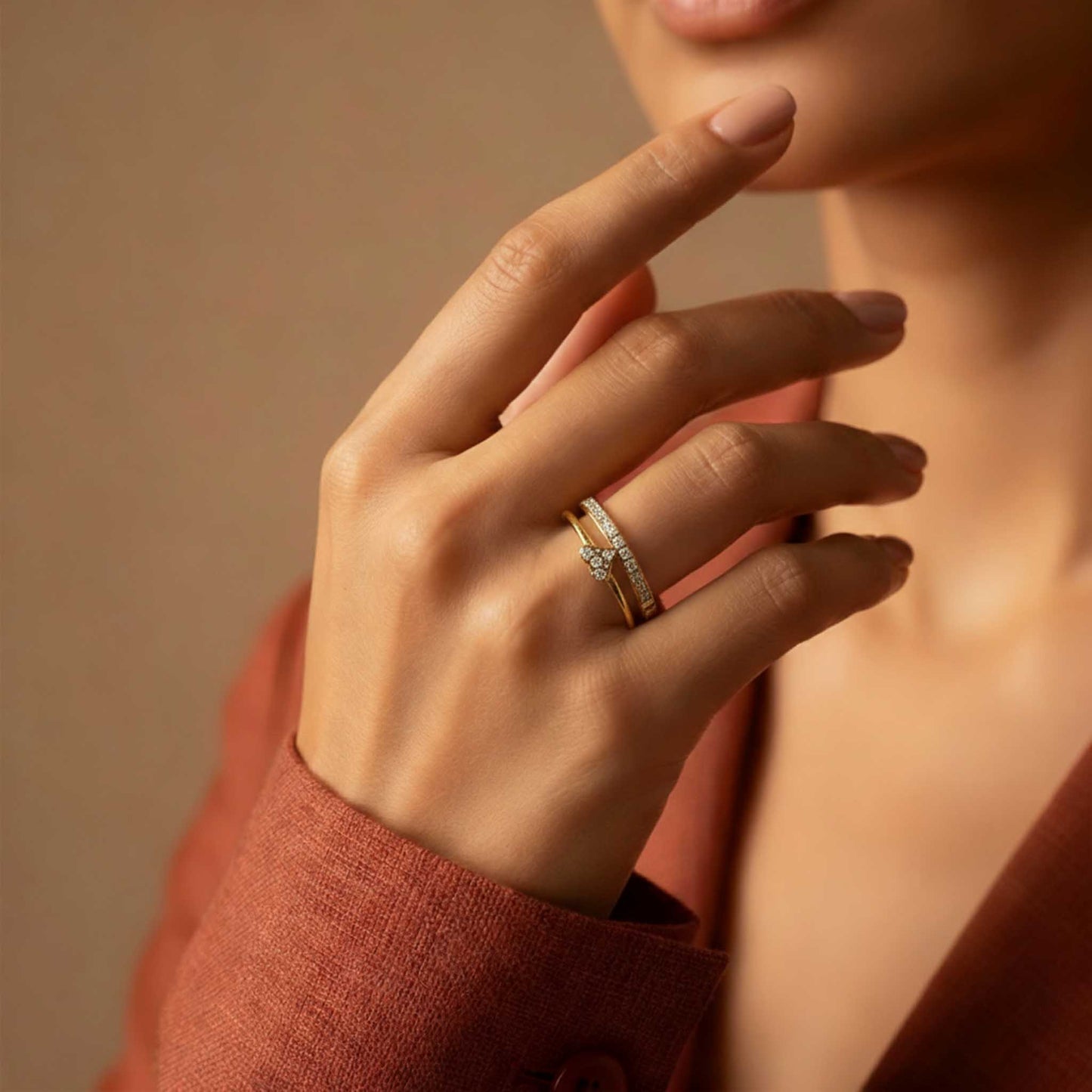 Heart Minimalist Statement Ring