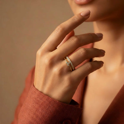 Heart Minimalist Statement Ring