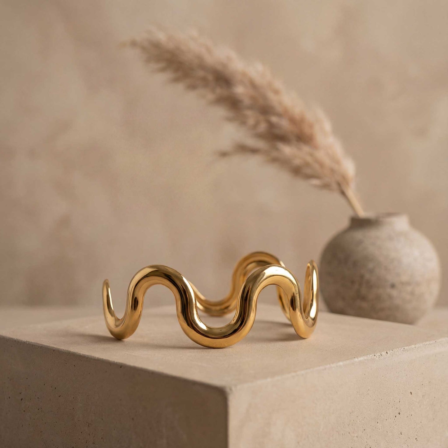 Wave Design Gold Bracelet