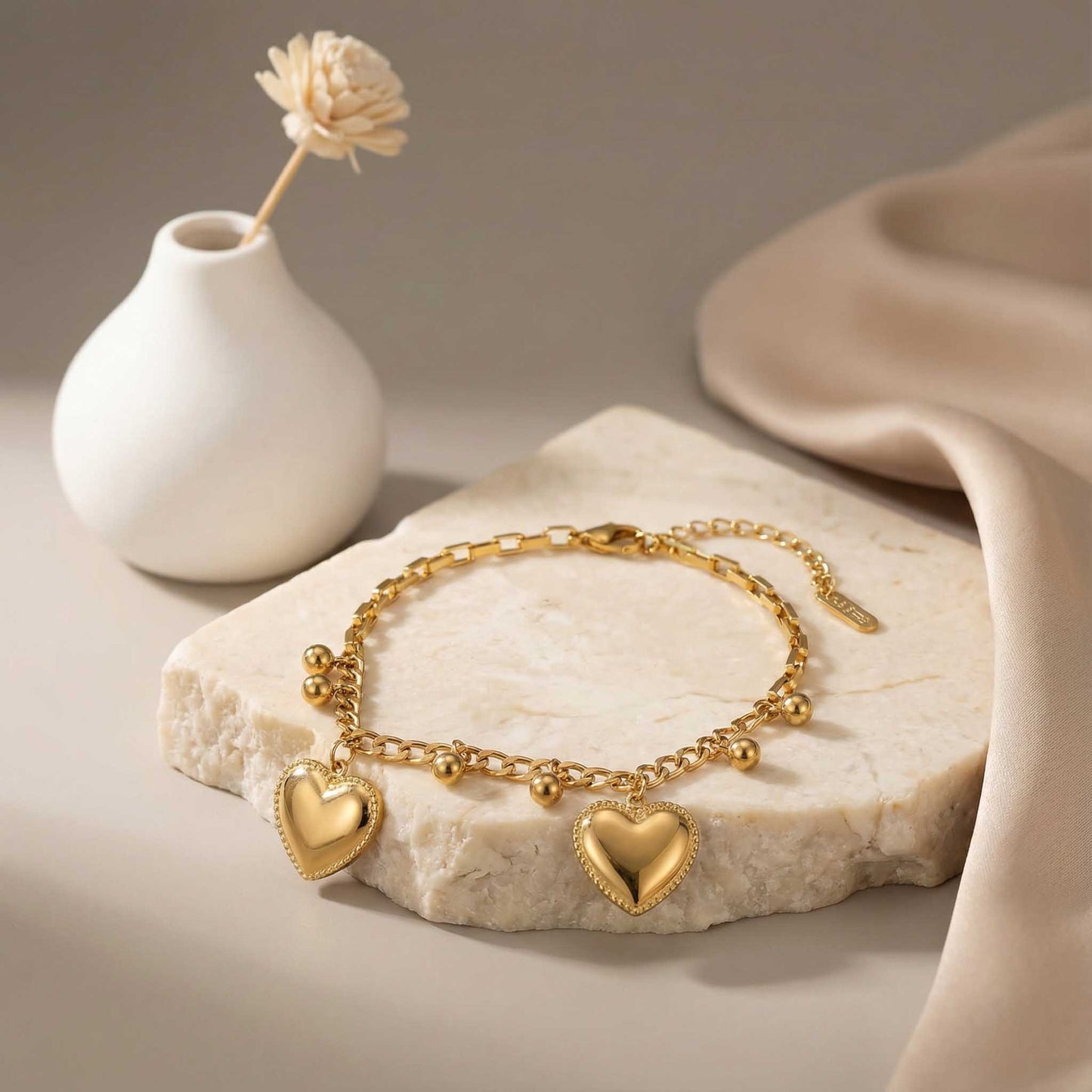 Heart Link Chain Bracelet