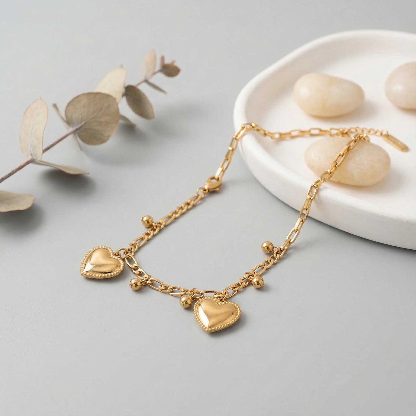 Heart Link Chain Bracelet