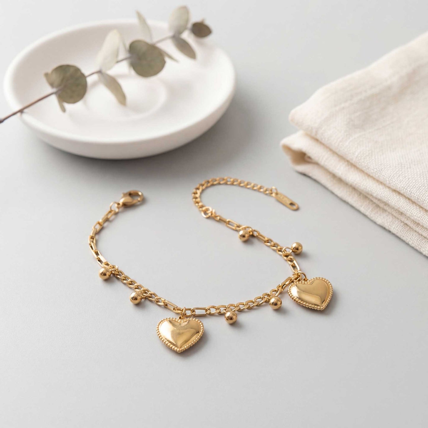 Heart Link Chain Bracelet