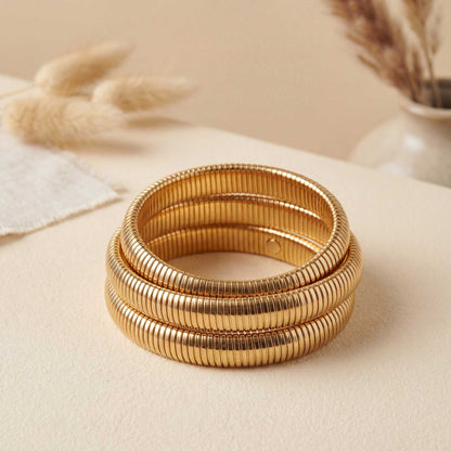 Triple Bangle Gold Bracelet