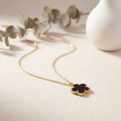 Black Meadow Flower Necklace