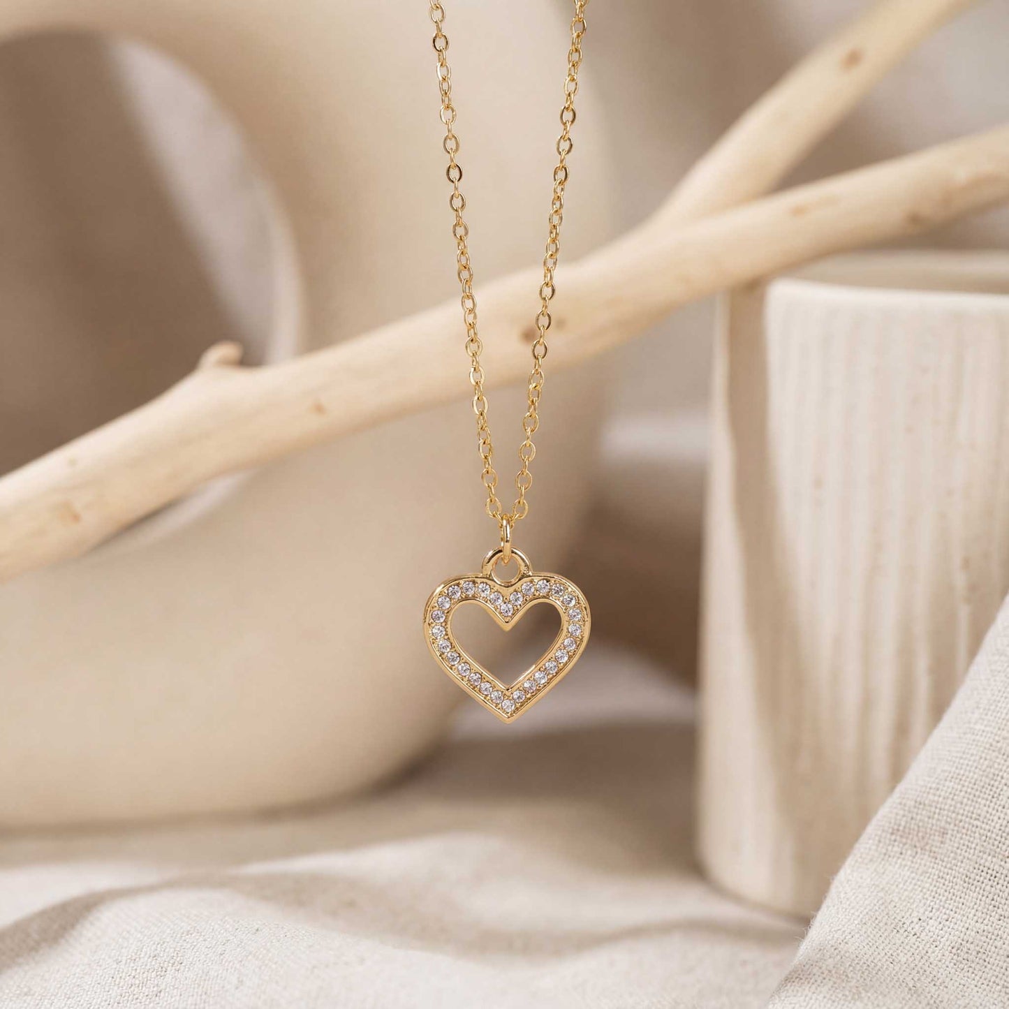 Minimalist Gold Heart Necklace