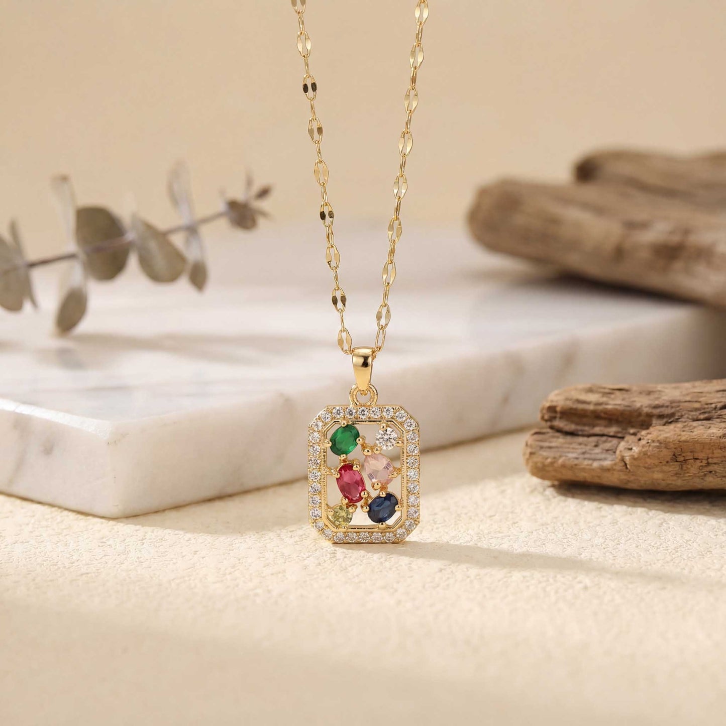 Elegant Multi-Stone Necklace