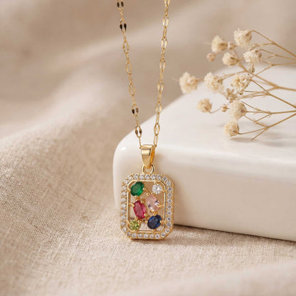 Elegant Multi-Stone Necklace