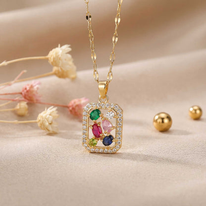Elegant Multi-Stone Necklace