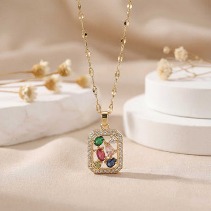 Elegant Multi-Stone Necklace