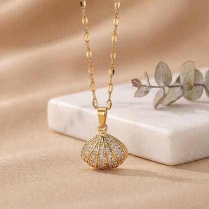 Shell & Pearl Charm Necklace
