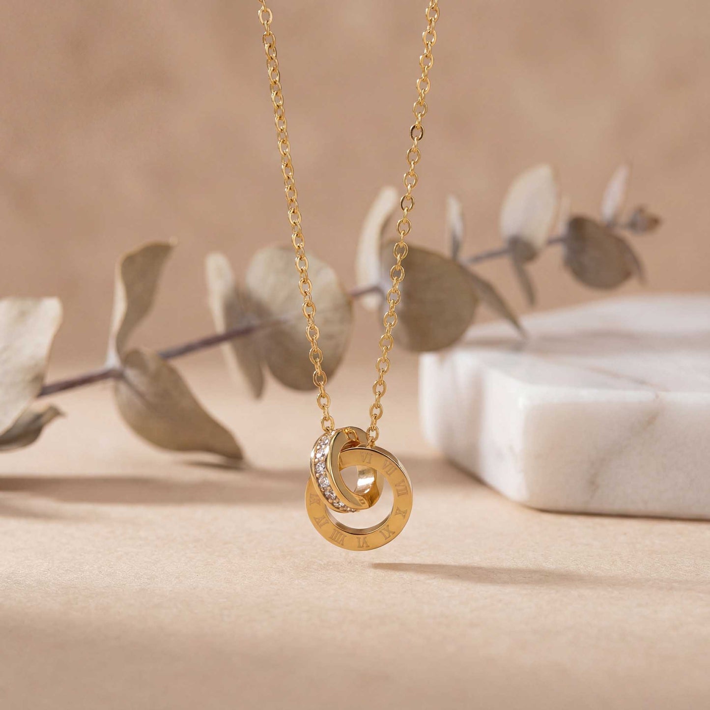 Roman Numeral Pendant Necklace