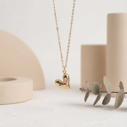 Multi-Stone Heart Necklace
