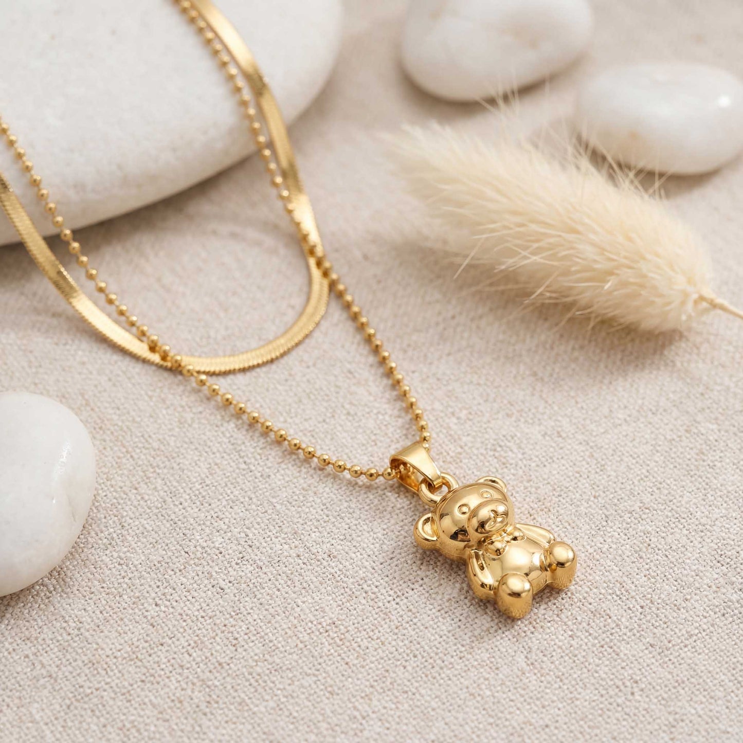 Teddy Bear Charm Necklace
