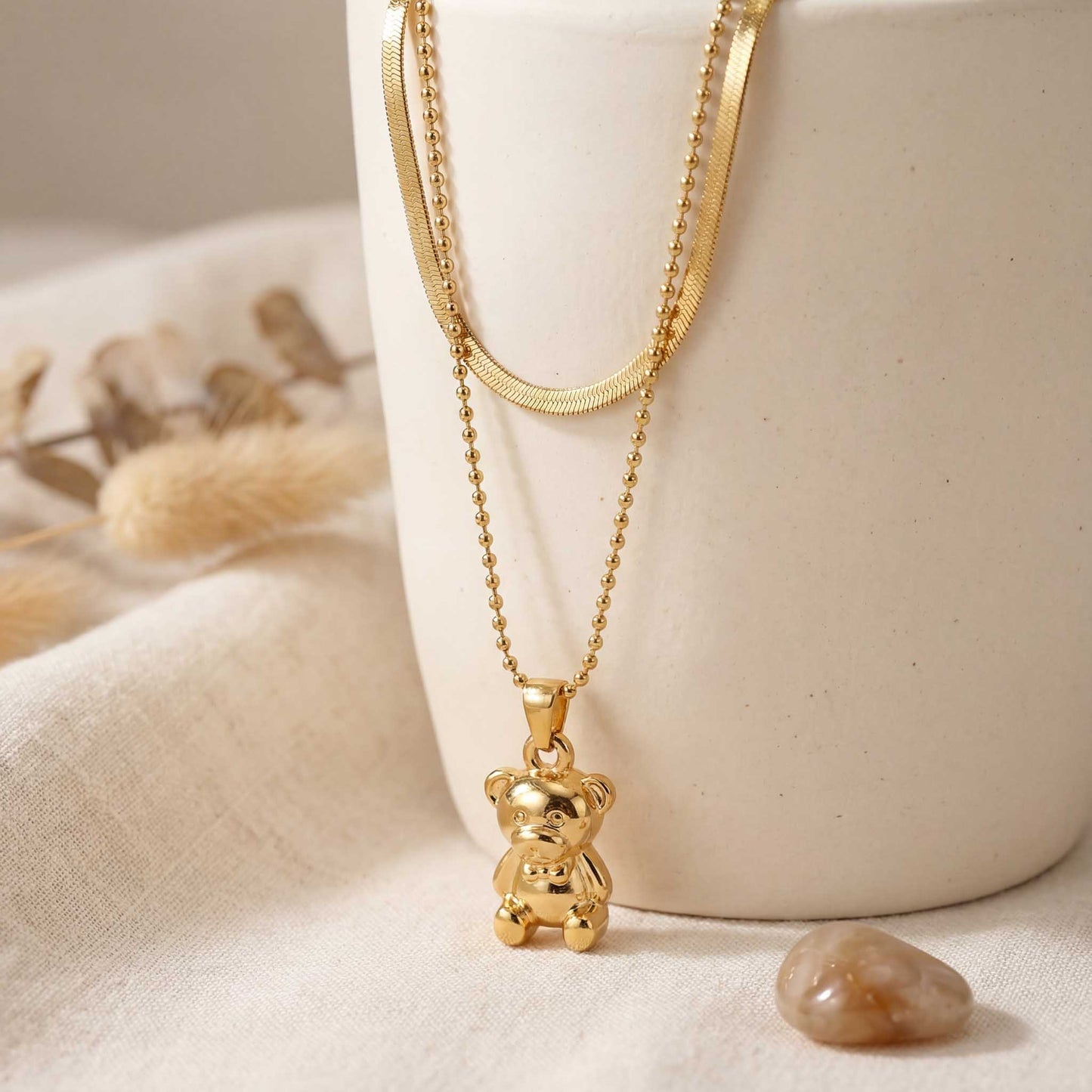 Teddy Bear Charm Necklace