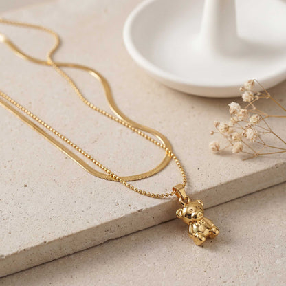 Teddy Bear Charm Necklace