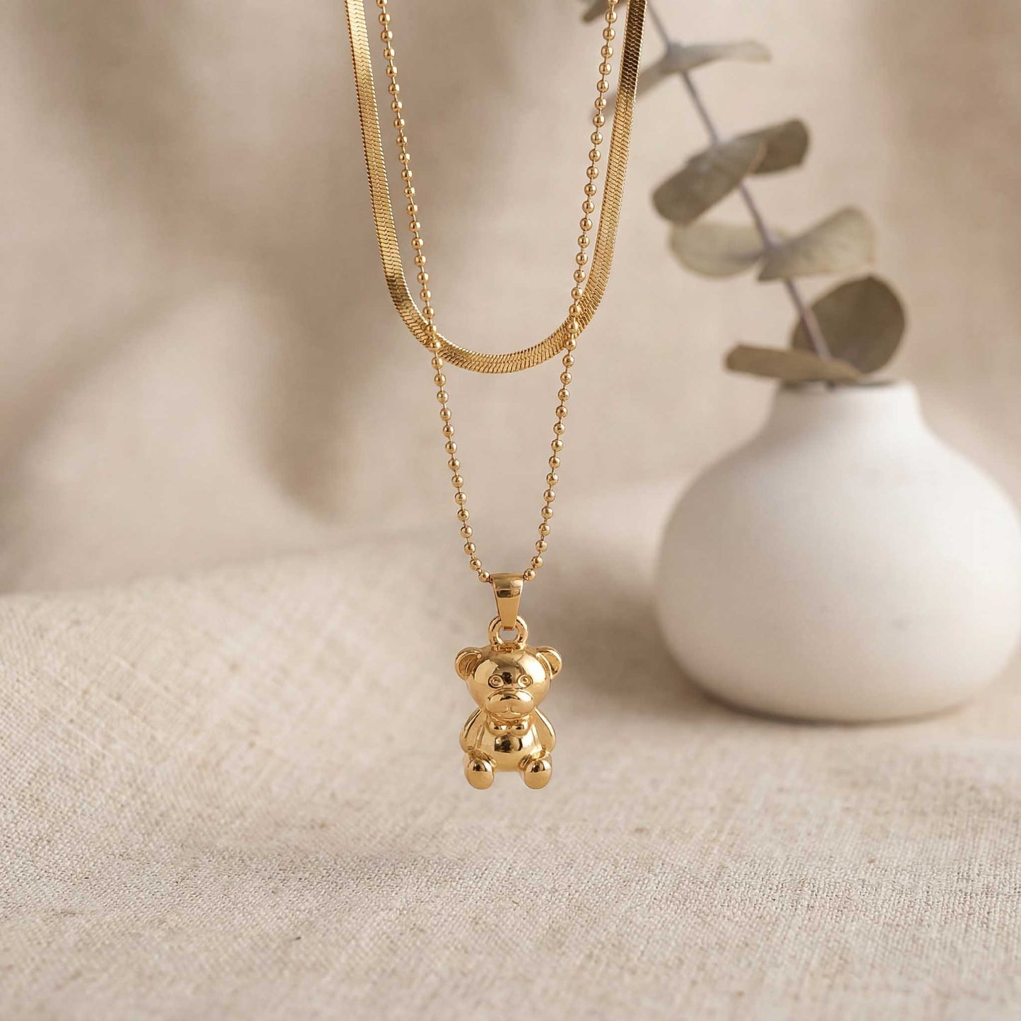Teddy Bear Charm Necklace