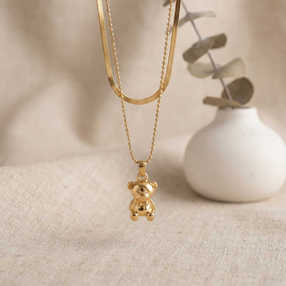 Teddy Bear Charm Necklace