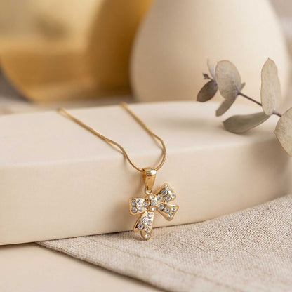 Delicate Gold Bow Necklace
