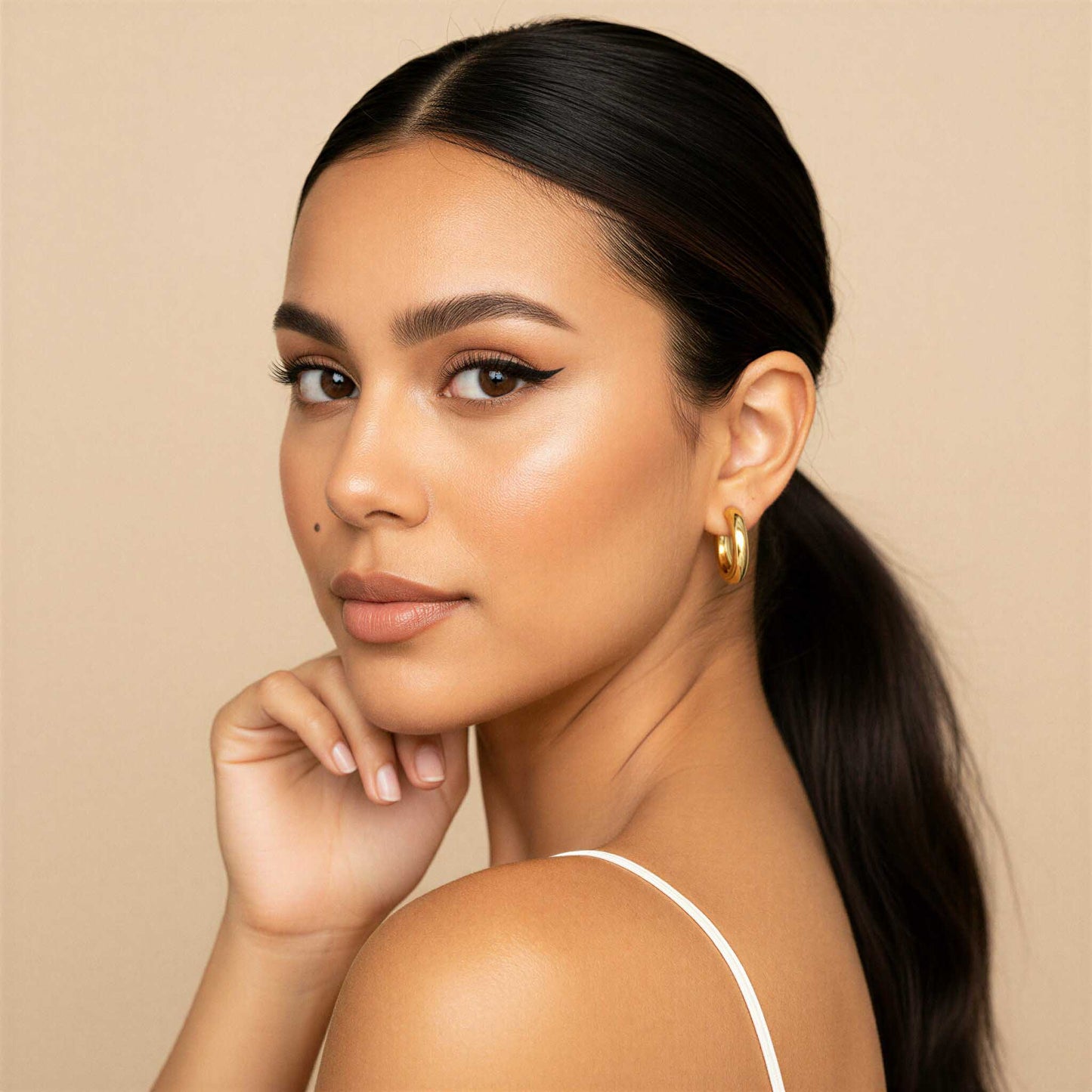 Classic Round Stud Earrings