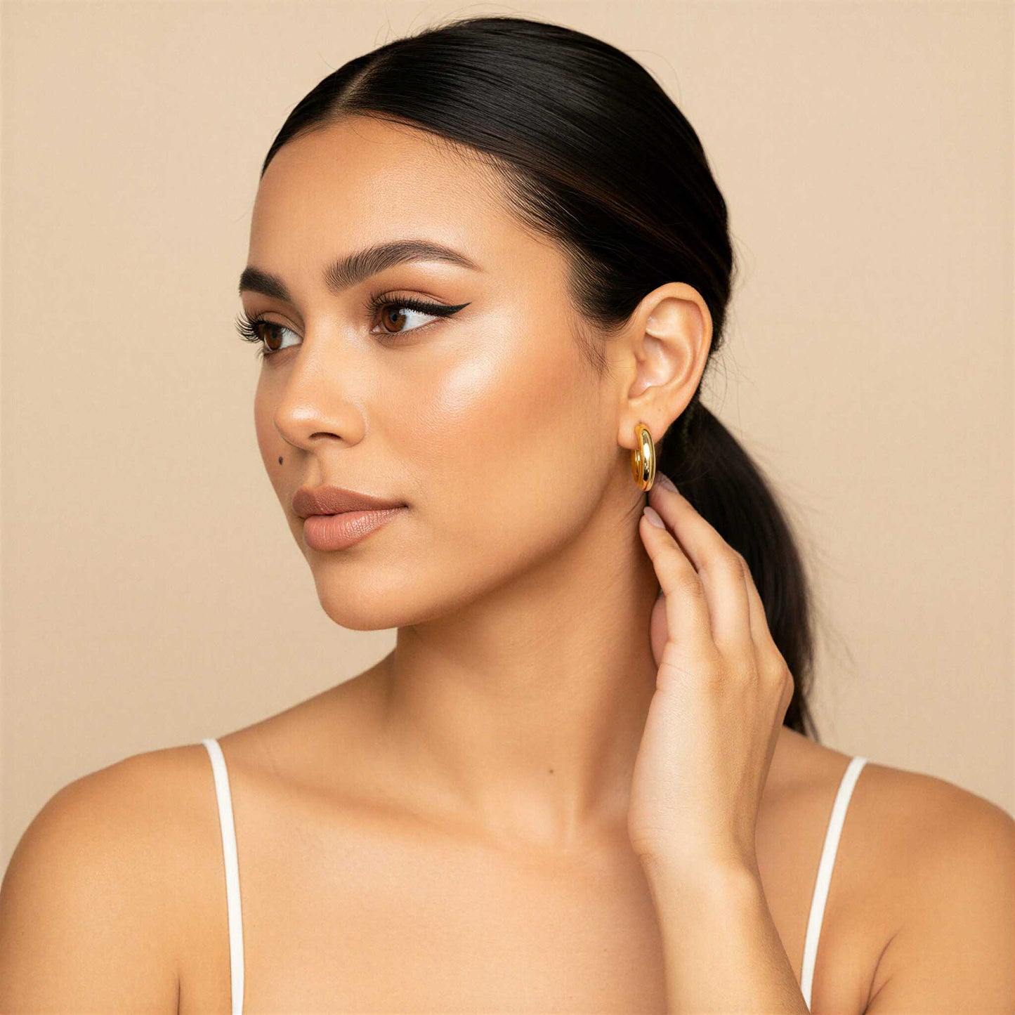 Classic Round Stud Earrings