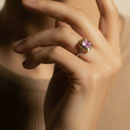 Pink Gemstone Statement Ring
