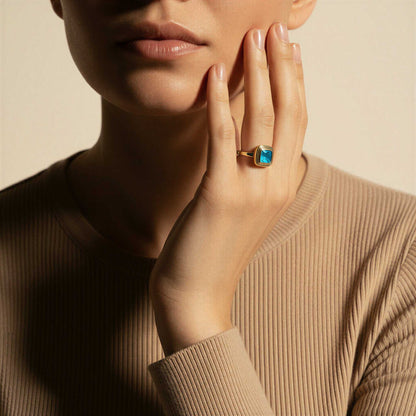 Blue Gemstone Statement Ring