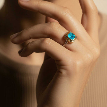 Blue Gemstone Statement Ring