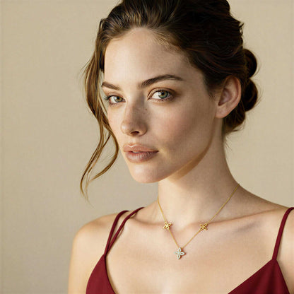 Blooming Flower Charm Necklace