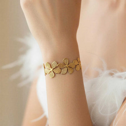 Blooming Flower Charm Bracelet