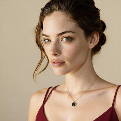 Black Meadow Flower Necklace