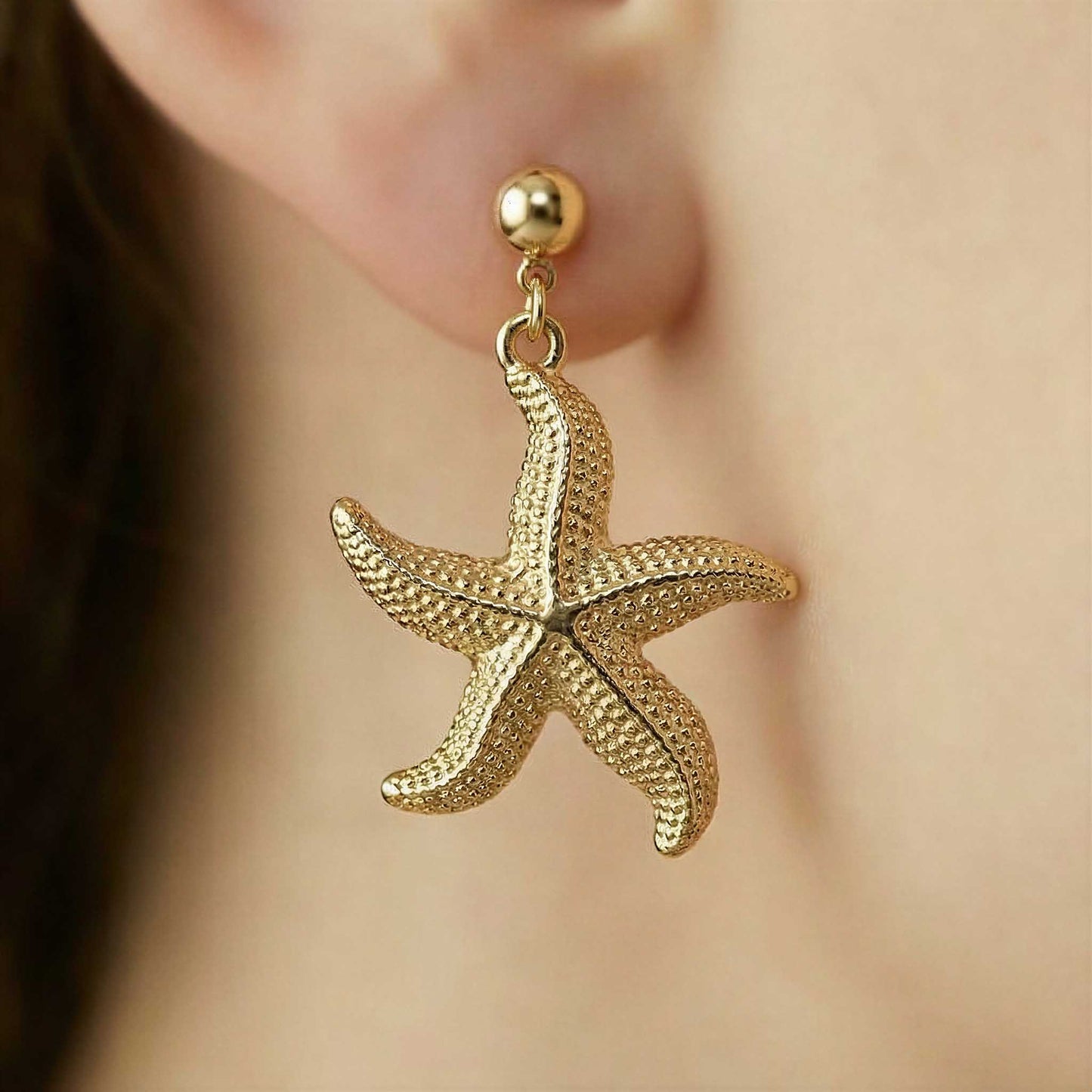 Starfish Charm Earrings