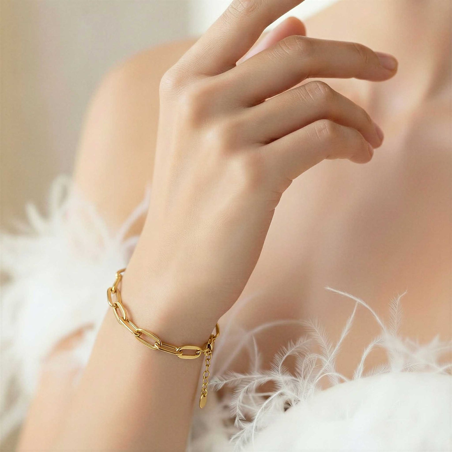 Adjustable Gold Chain Bracelet