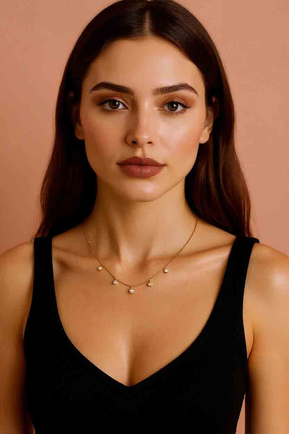 Classic Round Stone Necklace