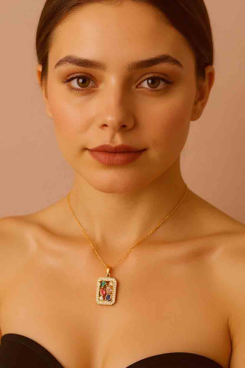 Elegant Multi-Stone Necklace