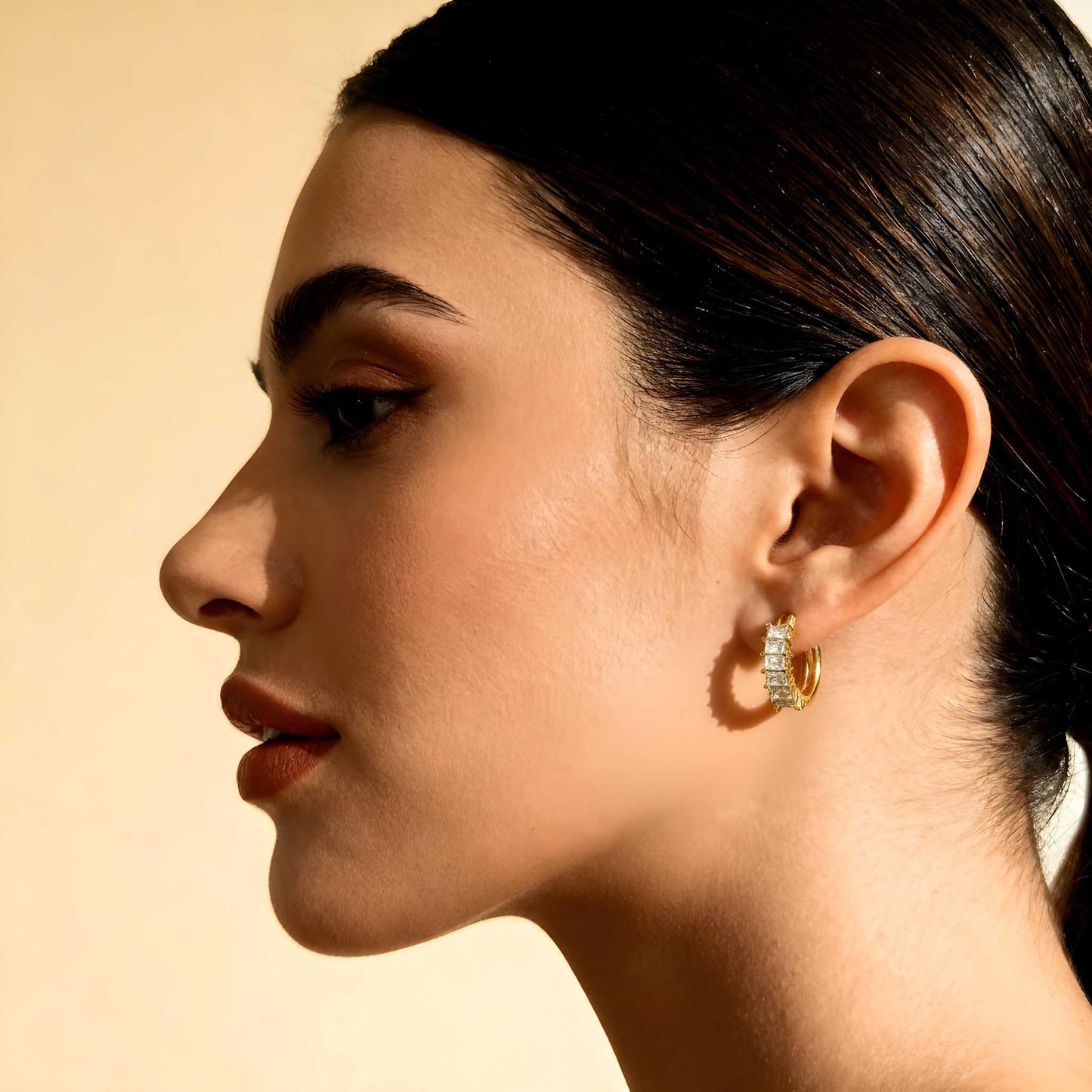 Diamond Hoop Earrings